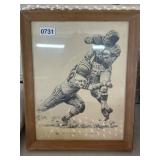 Framed Football Print by Robert Riggs