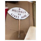 Wooden Hillbilly Sign with Stake