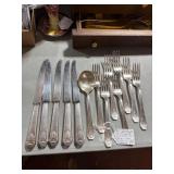 1847 Rogers Heraldic Silverplate Flatware Set
