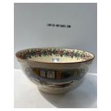 Cock Rooster fight porcelain bowl