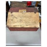 Wooden Storage Box With Hinged Lid