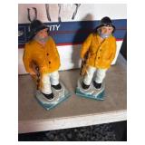 Cast Iron Nautical Fishermen Figures