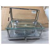 Vintage Chrome Scale with Glass Case