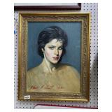 Oil Painting of Woman, Signed and Dated