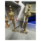 27" Brass Andirons