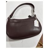 Coach Brown Leather Top Zip Handbag