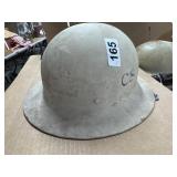 White Military Helmet with Straps