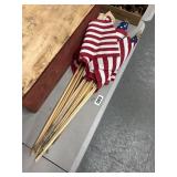 Handheld Flags on Wooden Sticks