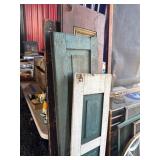 5 Painted Wooden Shutter Panels