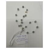14K Jade Bead Necklace with Nylon Chain