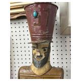 39" Painted Wooden Folk Art Figure