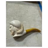 Meerschaum Pipe With Carved Bearded Design