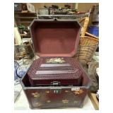 Decorative Wooden Box with Floral Design