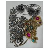 Jewelry with Floral and Gem Accents