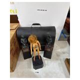 Figurines and Wooden Storage Case