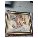 Framed Figurative Painting on Canvas