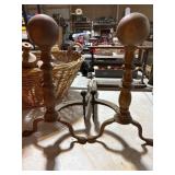 Brass and Iron Andirons