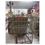 Vintage Metal Wire Milk Crates