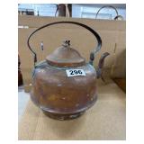 Vintage Copper Tea Kettle with Patina