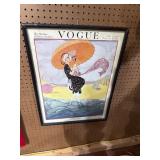 Framed Vintage Vogue Cover Print