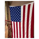 American Flag with Sewn Stars and Stripes