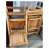 Vintage Wooden Folding Chairs