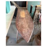 Wooden Canoe Shaped Rustic Tabletop
