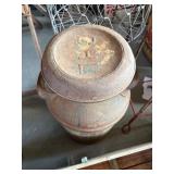 Rustic Metal Milk Can with Lid