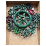 Green Metal Valve Handles