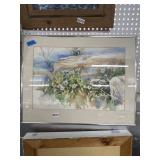 Framed Watercolor Painting by L. Peterson