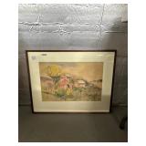 Birdsey Artist Framed Watercolor Landscape Paintin