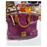 Dooney & Bourke Fuchsia Reptile Handbag