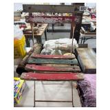 Small Rustic Metal and Wood Chair