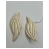 Hand-Carved Earrings with 14K Posts