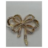 Kenneth Jay Lane Gold Plate Bow Brooch