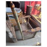 Wooden Rocking Chair With Woven Seat