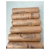 Six Rolls of Unsearched Lincoln Cents