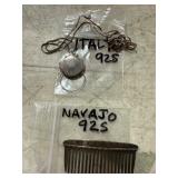 Sterling Silver Comb and Shell Necklace