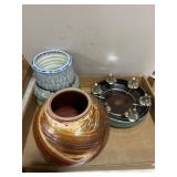 Ceramic Vessels and Floral Plate