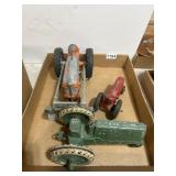 3 Vintage Diecast Toy Tractors