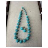 Vintage Resin Turquoise Necklace Set