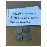 1930 Indian Head Buffalo Nickels Lot