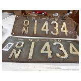 1928 New Jersey Vehicle License Plates