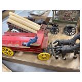 Cast Metal Horse Carriages Set