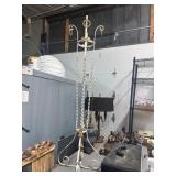 Decorative Metal Hall Tree with Gold Accents