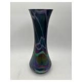 10" Iridized Czech-Style Glass Vase