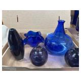 Handmade Blue Glass Vessels
