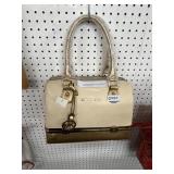 Michael Kors Beige and Gold Handbag