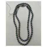 Double-Strand Peacock Gray Majorica Pearls
