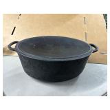 Vintage French Cast Iron Pot With Lid